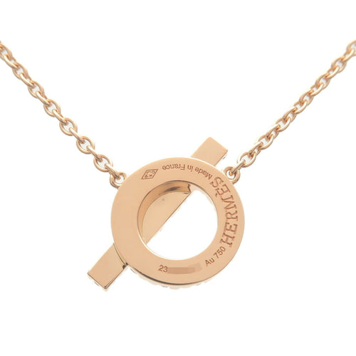 Collier Hermès - Pendentif Finesse en or rose 18k avec diamants 58 Facettes fc2744vjfd