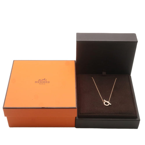Collier Hermès - Pendentif Finesse en or rose 18k avec diamants 58 Facettes fc2744vjfd