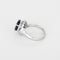 Bague 54.5 Bague en or blanc 18k, saphir synthétique et diamants 58 Facettes BGshsyntdtsG