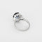 Bague 54.5 Bague en or blanc 18k, saphir synthétique et diamants 58 Facettes BGshsyntdtsG