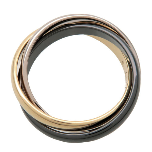 Bague 50 Cartier Trinity - Bague en or blanc 18k et céramique 58 Facettes uwjewapi1t