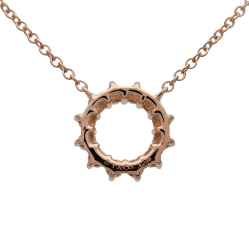 Pendentif Tiffany & Co. - Pendentif cercle ouvert en or rose 18k avec diamants 58 Facettes fikty78qra