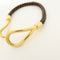 Bracelet Hermès - Bracelet Jumbo Hook en cuir tressé et métal 58 Facettes e24u36e4eb