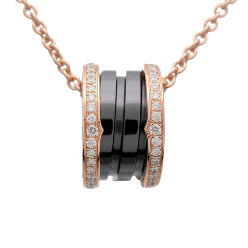 Collier Bvlgari B.zero1 - Pendentif en or rose 18k, céramique et diamants 58 Facettes qkiw3wlsd6