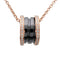 Collier Bvlgari B.zero1 - Pendentif en or rose 18k, céramique et diamants 58 Facettes qkiw3wlsd6