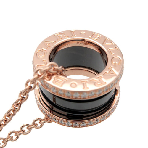 Collier Bvlgari B.zero1 - Pendentif en or rose 18k, céramique et diamants 58 Facettes qkiw3wlsd6