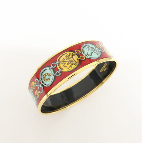 Bracelet Hermès - Bracelet jonc en émail imprimé 58 Facettes xg18xbc3dp