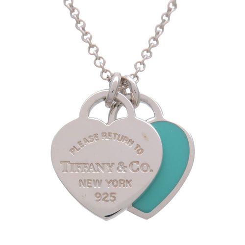 Pendentif Tiffany & Co. - Pendentif Return to Tiffany à double cœur en argent sterling avec émail 58 Facettes k1dslzsbqh