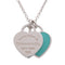Pendentif Tiffany & Co. - Pendentif Return to Tiffany à double cœur en argent sterling avec émail 58 Facettes k1dslzsbqh