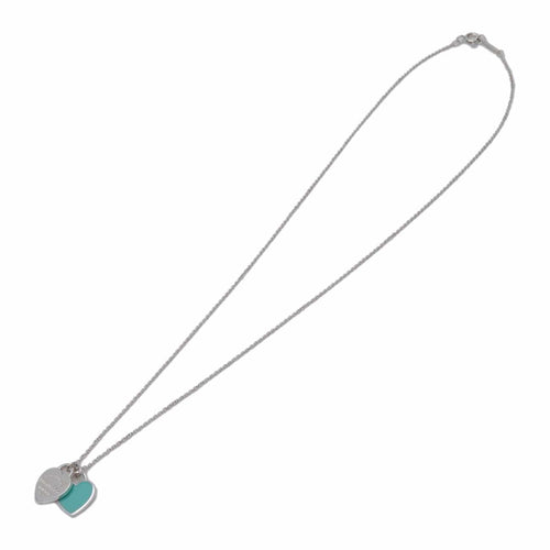Pendentif Tiffany & Co. - Pendentif Return to Tiffany à double cœur en argent sterling avec émail 58 Facettes k1dslzsbqh