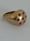 Bague 49 Bague boule en or jaune 18k et rubis 58 Facettes LOT 7920