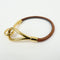 Bracelet Hermès - Bracelet Jumbo Hook en cuir tressé et métal 58 Facettes fwy4gu9vah