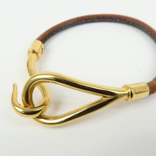 Bracelet Hermès - Bracelet Jumbo Hook en cuir tressé et métal 58 Facettes fwy4gu9vah