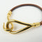 Bracelet Hermès - Bracelet Jumbo Hook en cuir tressé et métal 58 Facettes fwy4gu9vah