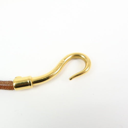 Bracelet Hermès - Bracelet Jumbo Hook en cuir tressé et métal 58 Facettes fwy4gu9vah