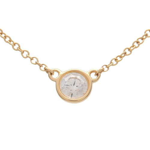 Collier Tiffany & Co. - Pendentif Elsa Peretti Diamonds by the Yard en or jaune 18k avec diamant 58 Facettes smpn0pttj0
