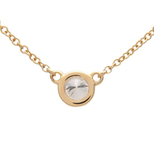 Collier Tiffany & Co. - Pendentif Elsa Peretti Diamonds by the Yard en or jaune 18k avec diamant 58 Facettes smpn0pttj0