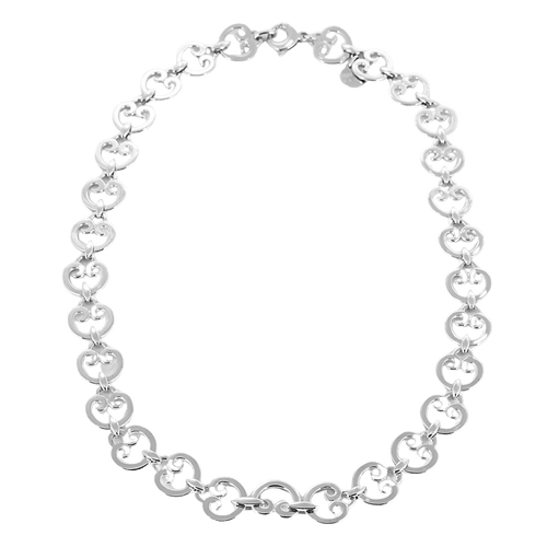 Collier O.J. Perrin - Collier cœur en or blanc 18k 58 Facettes ColcoeurO.Jperrin