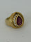 Bague 51 Bague en or jaune 18k, tourmaline rose taille poire et diamants 58 Facettes LOT 7912