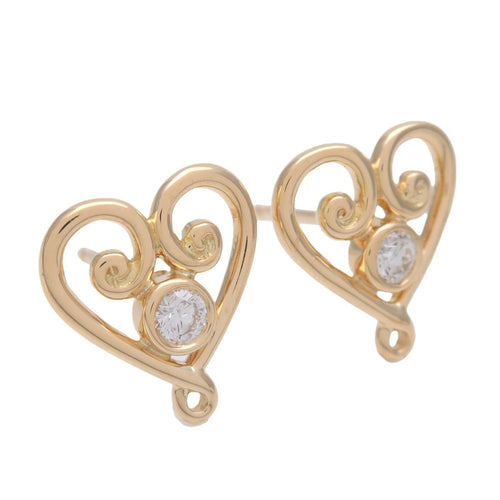 Boucles d'oreilles Tiffany & Co. - Puces d’oreilles Paloma’s Venezia Goldoni, cœur, or jaune 18k et diamants 58 Facettes fa0hxc8enc