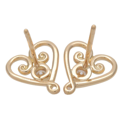 Boucles d'oreilles Tiffany & Co. - Puces d’oreilles Paloma’s Venezia Goldoni, cœur, or jaune 18k et diamants 58 Facettes fa0hxc8enc