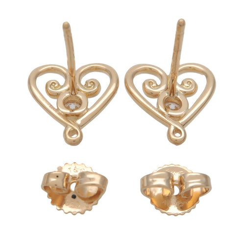 Boucles d'oreilles Tiffany & Co. - Puces d’oreilles Paloma’s Venezia Goldoni, cœur, or jaune 18k et diamants 58 Facettes fa0hxc8enc