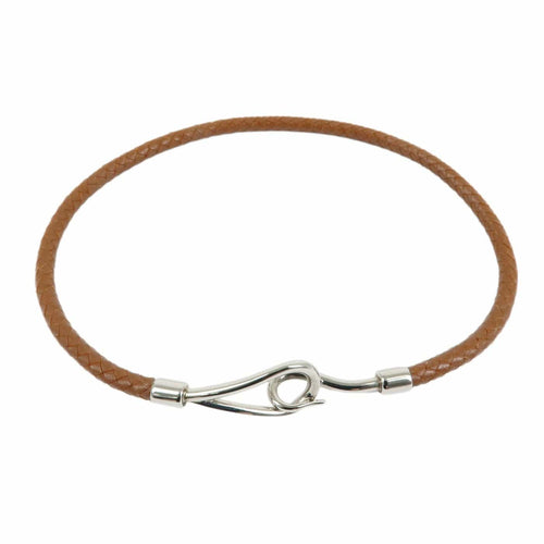 Bracelet Hermès - Bracelet Jumbo Hook double tour en cuir et métal 58 Facettes ykk91io3of