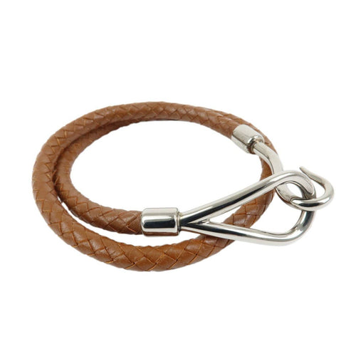 Bracelet Hermès - Bracelet Jumbo Hook double tour en cuir et métal 58 Facettes ykk91io3of