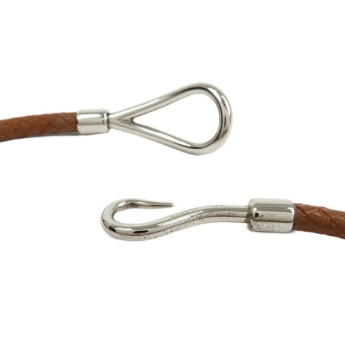 Bracelet Hermès - Bracelet Jumbo Hook double tour en cuir et métal 58 Facettes ykk91io3of