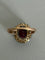 Bague 49 Bague en or rose 18k et platine, tourmaline et diamants 58 Facettes LOT 7894