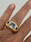 Bague 49 Bague jonc en or jaune 18k, aigue-marine, saphirs et diamants 58 Facettes LOT 7891