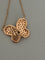 Collier Collier papillon en or rose et or jaune 18k avec diamants 58 Facettes LOT 7887
