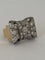 Bague 55 Bague Tank en or jaune 18k et platine, diamants taille ancienne 58 Facettes LOT 7872