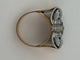 Bague 55 Bague Tank en or jaune 18k et platine, diamants taille ancienne 58 Facettes LOT 7872