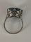 Bague 54 Bague Art déco en platine avec aigue-marine naturelle de 14 ct 58 Facettes LOT 7860
