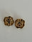 Boucles d'oreilles Boucles d’oreilles fleur en or jaune et gris 18k, diamant naturel taille ancienne 58 Facettes LOT 7858