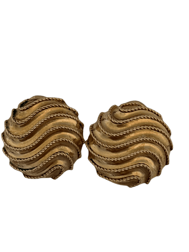 Boucles d'oreilles Boucles d’oreilles clip en or jaune 18k, motif filigrané, années 1960 58 Facettes LOT 7859