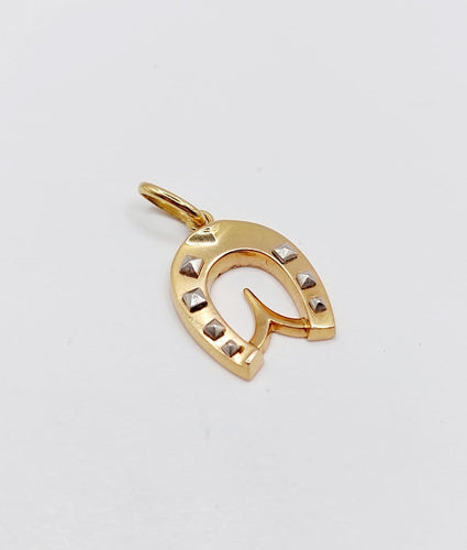 Pendentif Pendentif vintage fer à cheval en or rose 18k 58 Facettes A07948