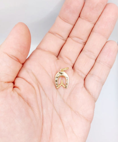 Pendentif Pendentif vintage fer à cheval en or rose 18k 58 Facettes A07948