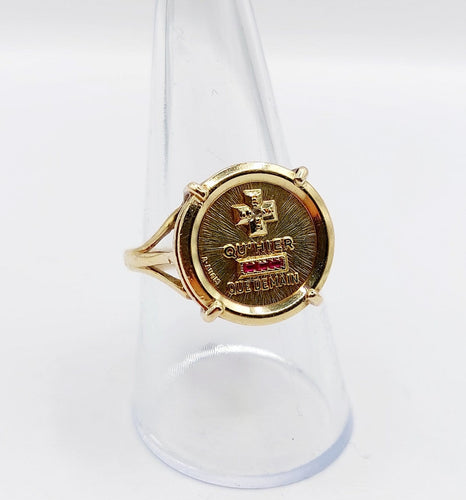 Bague 58.5 AUGIS - Bague cocktail en or 18k, rubis et diamant 58 Facettes A08035