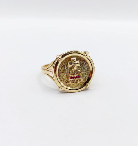 Bague 58.5 AUGIS - Bague cocktail en or 18k, rubis et diamant 58 Facettes A08035