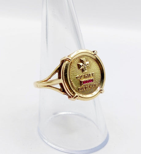 Bague 58.5 AUGIS - Bague cocktail en or 18k, rubis et diamant 58 Facettes A08035
