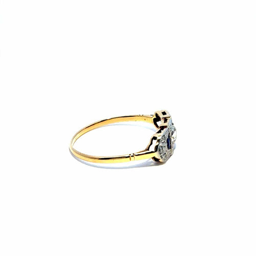 Bague 56 Bague Art déco en or, diamants et saphirs 58 Facettes 50560