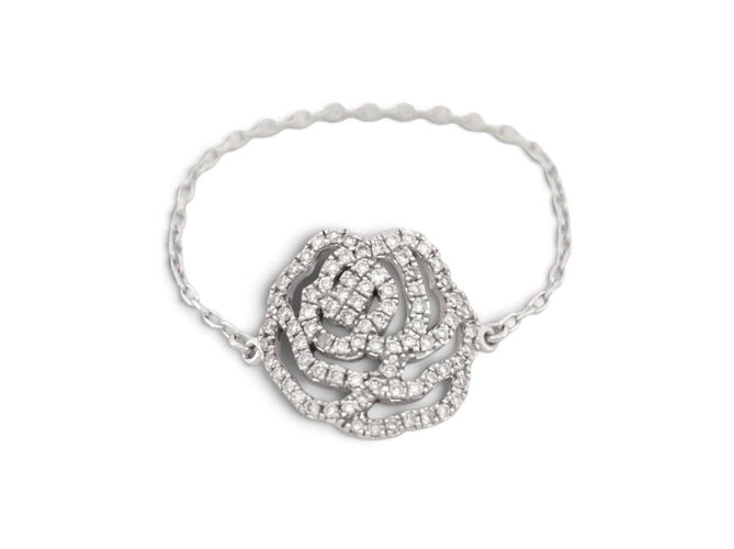 Vanessa Tugendhaft - Bague La Rose en or blanc 18k, diamants, taille 65 58 Facettes 277645