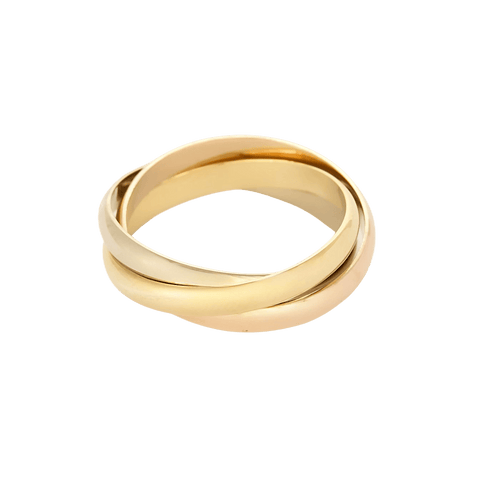 Bague 62 Cartier - Bague Trinity Classique vintage en or jaune, blanc et rose 18k 58 Facettes 58FC76