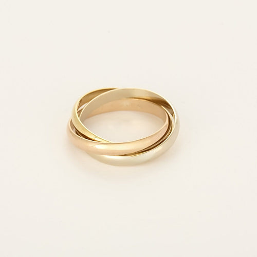Bague 62 Cartier - Bague Trinity Classique vintage en or jaune, blanc et rose 18k 58 Facettes 58FC76