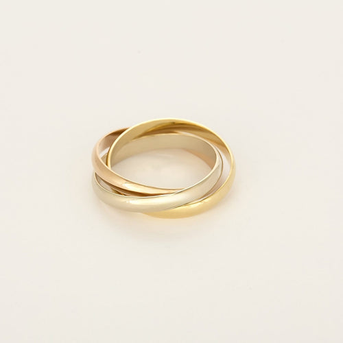 Bague 62 Cartier - Bague Trinity Classique vintage en or jaune, blanc et rose 18k 58 Facettes 58FC76