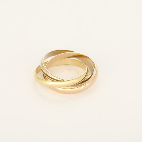 Bague 62 Cartier - Bague Trinity Classique vintage en or jaune, blanc et rose 18k 58 Facettes 58FC76