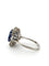 Bague 57 Rosetta - Bague vintage en or blanc 18 kt, saphir de Ceylan et diamants 58 Facettes 945/26 oc
