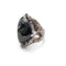 Bague 56 Bague cocktail en or blanc avec diamant noir et diamants de couleur 58 Facettes 740/26 E OC